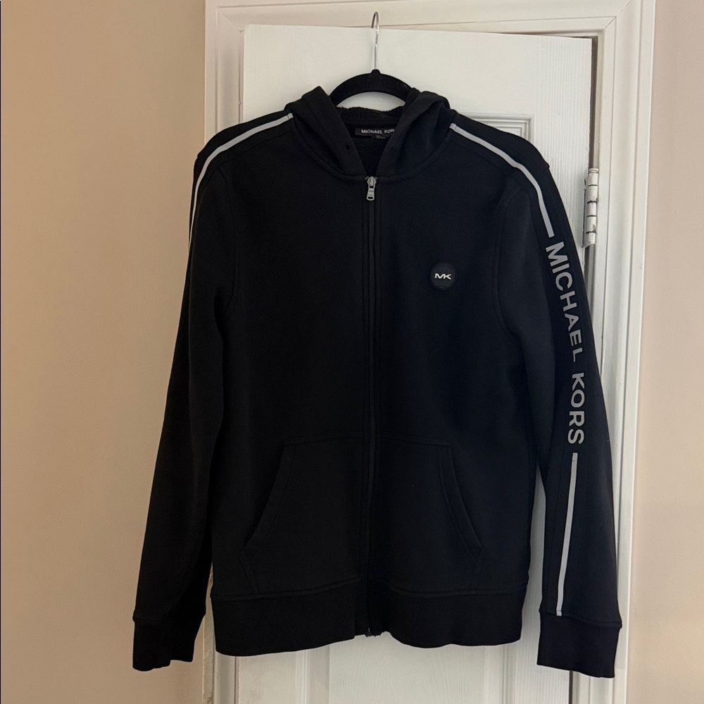 Michael Kors Black Jacket with White Stripes